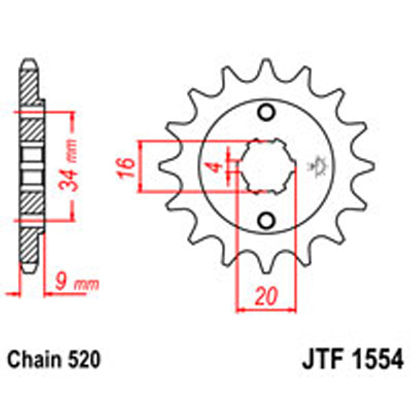JT JT Gear Box Sprockets G/B 1554-14